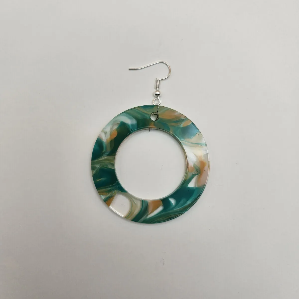 Green Tides Designer Acrylic outline earrings